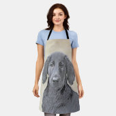 Flachbeschichtetes Retriever-Gemälde - Originale H Schürze (Getragen)