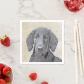Flachbeschichtetes Retriever-Gemälde - Originale H Serviette (Beispiel)