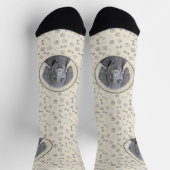 Flachbeschichtetes Retriever-Gemälde - Originale H Socken (Oben)