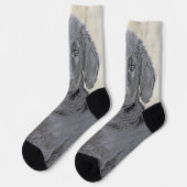 Flachbeschichtetes Retriever-Gemälde - Originale H Socken (Linkes Detail)