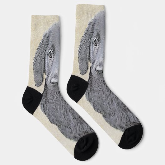 Flachbeschichtetes Retriever-Gemälde - Originale H Socken (Rechts)