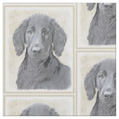 Flachbeschichtetes Retriever-Gemälde - Originale H Stoff (Nahaufnahme)