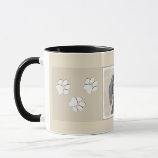 Flachbeschichtetes Retriever-Gemälde - Originale H Tasse (Links)