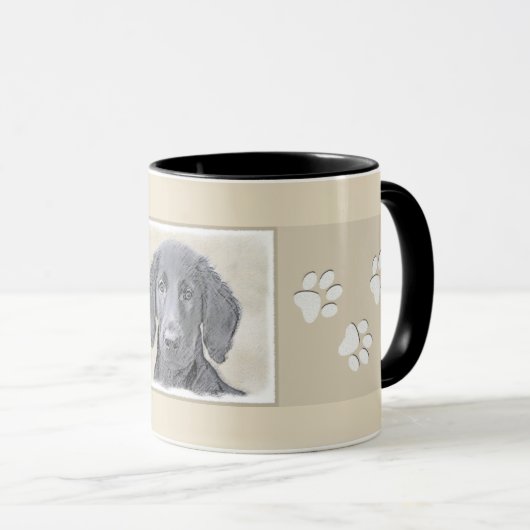 Flachbeschichtetes Retriever-Gemälde - Originale H Tasse (VorderseiteRechts)