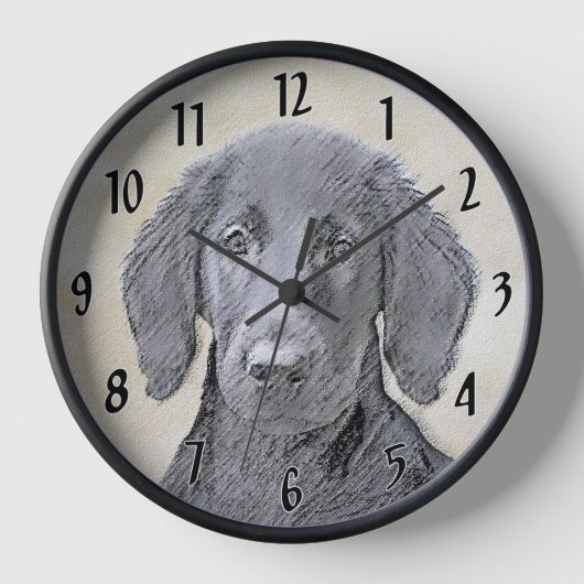 Flachbeschichtetes Retriever-Gemälde - Originale H Uhr (Vorderseite)