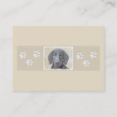 Flachbeschichtetes Retriever-Gemälde - Originale H Visitenkarte (Rückseite)