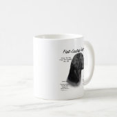 Flachbeschichtetes Retriever-History-Design Kaffeetasse (VorderseiteRechts)