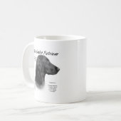 Flachbeschichtetes Retriever-History-Design Kaffeetasse (Vorderseite Links)