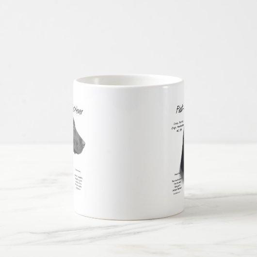 Flachbeschichtetes Retriever-History-Design Kaffeetasse (Mittel)