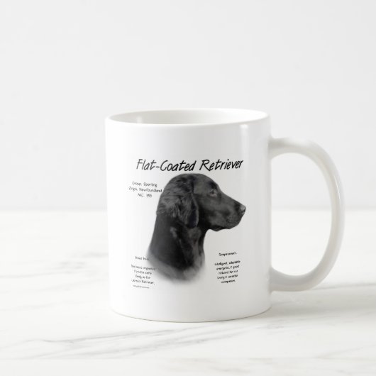 Flachbeschichtetes Retriever-History-Design Kaffeetasse (Rechts)