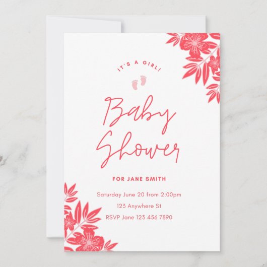 Flachbett-Save the Date-Karte (Babydusche) Save The Date (Vorderseite)