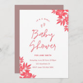 Flachbett-Save the Date-Karte (Babydusche) Save The Date (Vorne/Hinten)