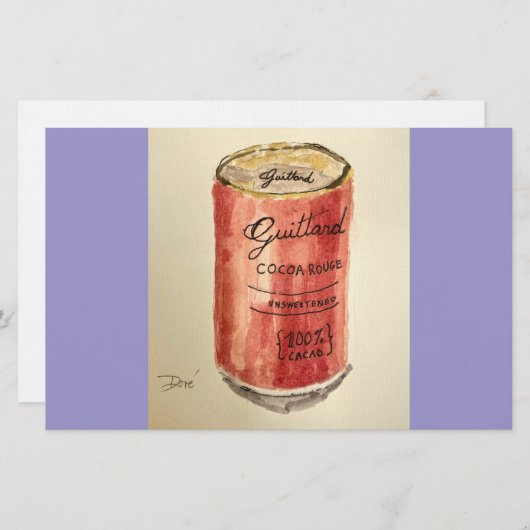 Flachbettdecke Kakao Briefpapier (Vorne/Hinten)