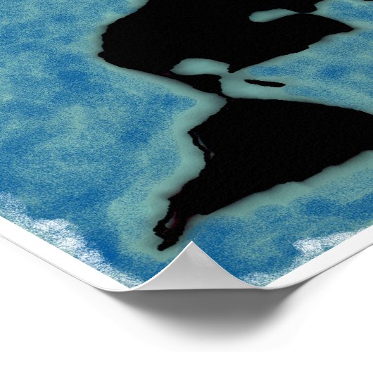 Flachbild-Earth-Map-Poster Poster (Ecke)