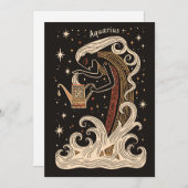 Flachbildschirm - Aquarius Celestial Feiertagskarte (Vorne/Hinten)