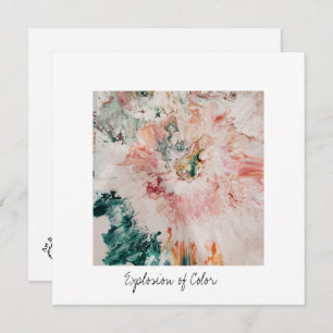 Flachbildschirm Explosion des Farbquadrats Feiertagskarte