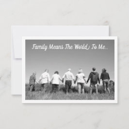 Flachbildschirm - Familie bedeutet die Welt für mi Dankeskarte