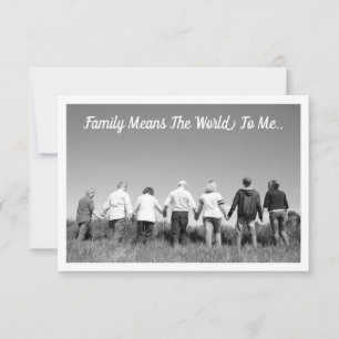 Flachbildschirm - Familie bedeutet die Welt für mi Dankeskarte