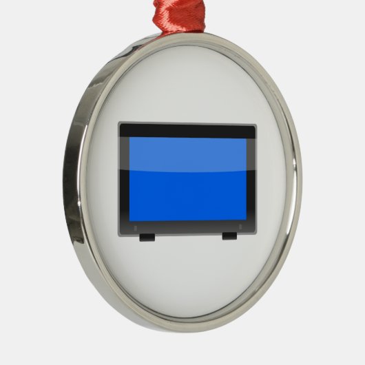 Flachbildschirm Fernsehen Silbernes Ornament (Rechts)