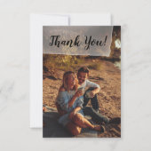 Flachbildschirm Hochzeitskarte Foto Danke Karte (Vorderseite)