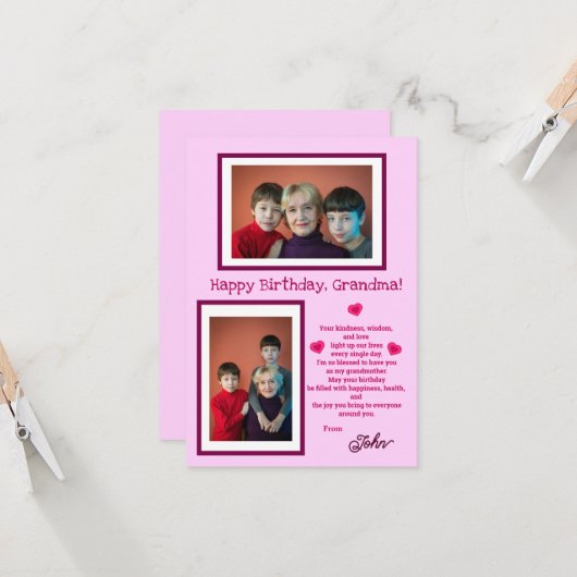 Flachbildschirm Karte (Vorderseite/Rückseite Beispiel)