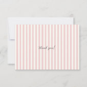 Flachbildschirm mit rosa Streifen mit Foto Dankeskarte (Rückseite)