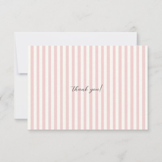 Flachbildschirm mit rosa Streifen mit Foto Dankeskarte (Rückseite)