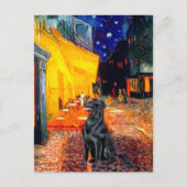 Flachbildschirm Retriever 1 - Terrassencafé Postkarte (Vorderseite)