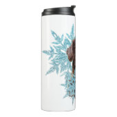 Flachbildschirm Retriever im Schneeflocken Thermosbecher (Nach links gedreht)