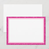 Flachbildschirm, rosa Glitzer, Rand Mitteilungskarte (Vorne/Hinten)