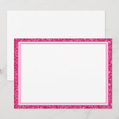 Flachbildschirm, rosa Glitzer, Rand Mitteilungskarte (Vorne/Hinten)