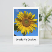 Flachbildschirm - Sie sind mein Sonnenschein Dankeskarte (Stehend Vorderseite)