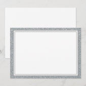 Flachbildschirm-Silver-Glitzer Mitteilungskarte (Vorne/Hinten)