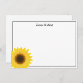 Flachbildschirm Sonnenblume Mitteilungskarte (Vorne/Hinten)