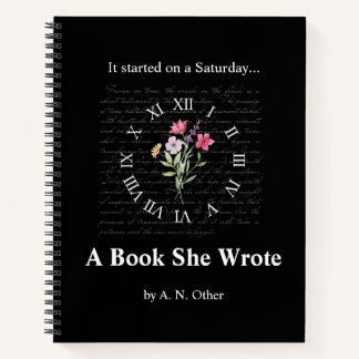 Flachbildschirm und Black Pretend-Buchcover-Notebo Notizblock