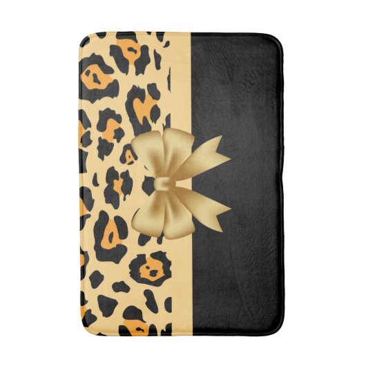 Flachbildschirm und Leopard Badematte (Vorderseite Vertikal)