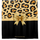 Flachbildschirm und Leopard Duschvorhang (Vorderseite)