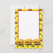 Flachbildschirm, zwei Seiten, Cheeseburger, Danke, Dankeskarte (Rückseite)