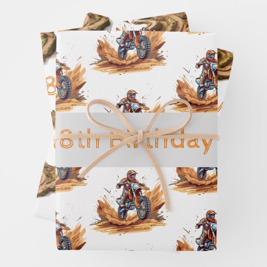 Flachblatt-Set 3 für das Rad-Wrapping Geschenkpapier Set (Beispiel)