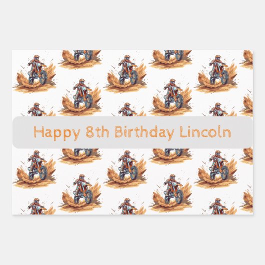 Flachblatt-Set 3 für das Rad-Wrapping Geschenkpapier Set (Vorderseite)