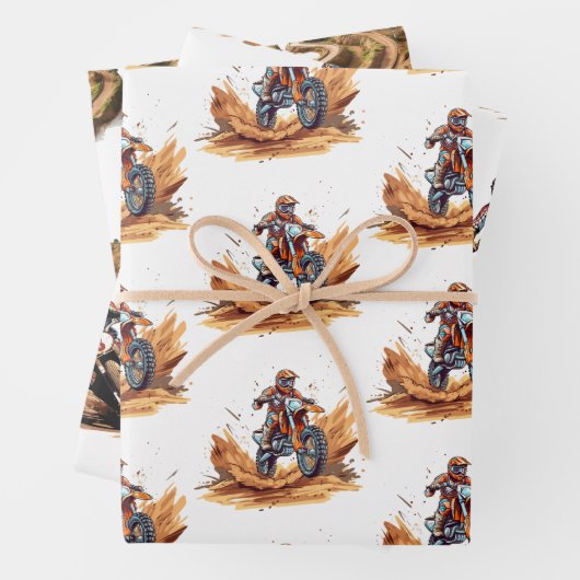 Flachblatt-Set 3 für das Rad-Wrapping Geschenkpapier Set (Beispiel)