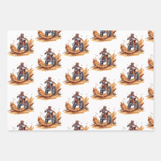 Flachblatt-Set 3 für das Rad-Wrapping Geschenkpapier Set (Vorderseite)