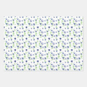 Flachblatt-Set aus 3 Musterbeeren Geschenkpapier Set (Vorderseite 3)