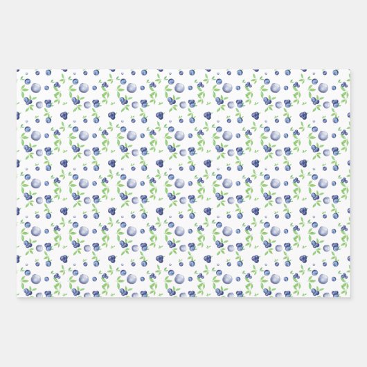 Flachblatt-Set aus 3 Musterbeeren Geschenkpapier Set (Vorderseite 3)