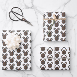 Flachblatt-Set des Wikingerschilds (3) Geschenkpapier Set