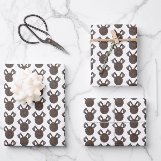 Flachblatt-Set des Wikingerschilds (3) Geschenkpapier Set (Vorderseite)