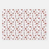 Flachblatt-Set für 3 Western Geschenkpapier Set (Vorderseite 2)
