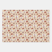 Flachblatt-Set für 3 Western Geschenkpapier Set (Vorderseite)