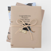 Flachblatt-Set für Graduierungspapier 3 Geschenkpapier Set (Beispiel)