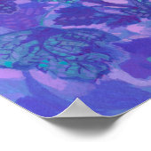 Flachblüten, Malva-Blume Blumenbilder Lila Poster (Ecke)